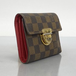 Louis Vuitton Tri-fold Wallet Damier Portefeuille Koala N60005 Ebene Women's