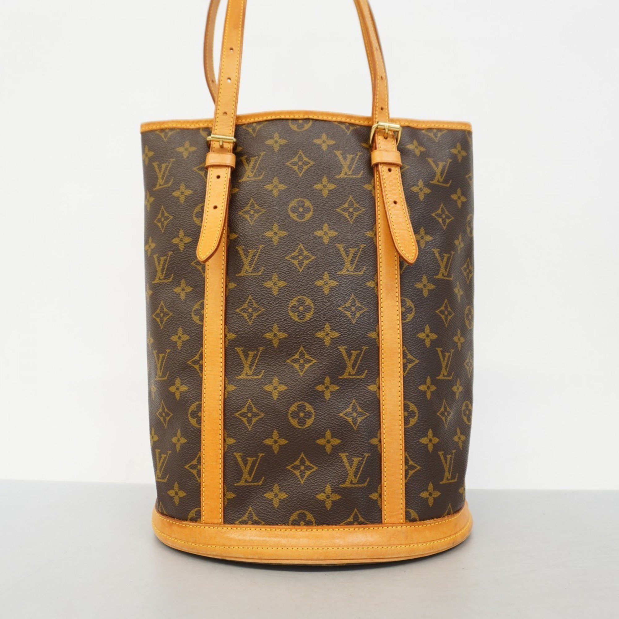 Louis Vuitton Tote Bag Monogram Bucket GM M42236 Brown Women's