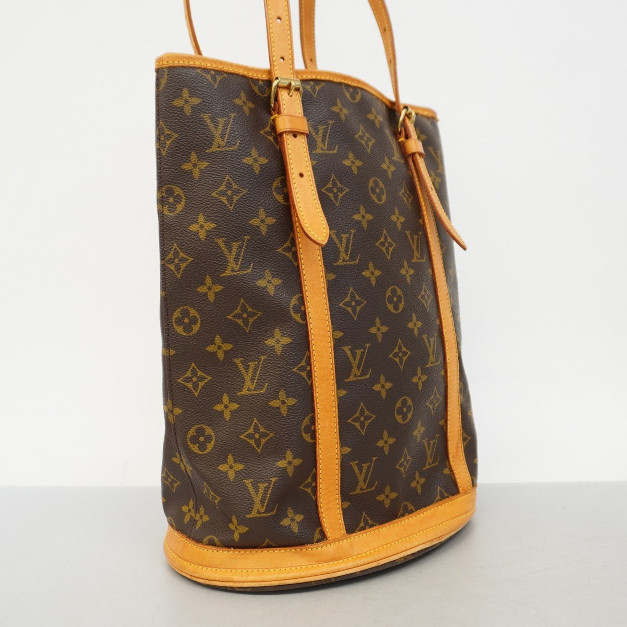 Louis Vuitton Tote Bag Monogram Bucket GM M42236 Brown Women's