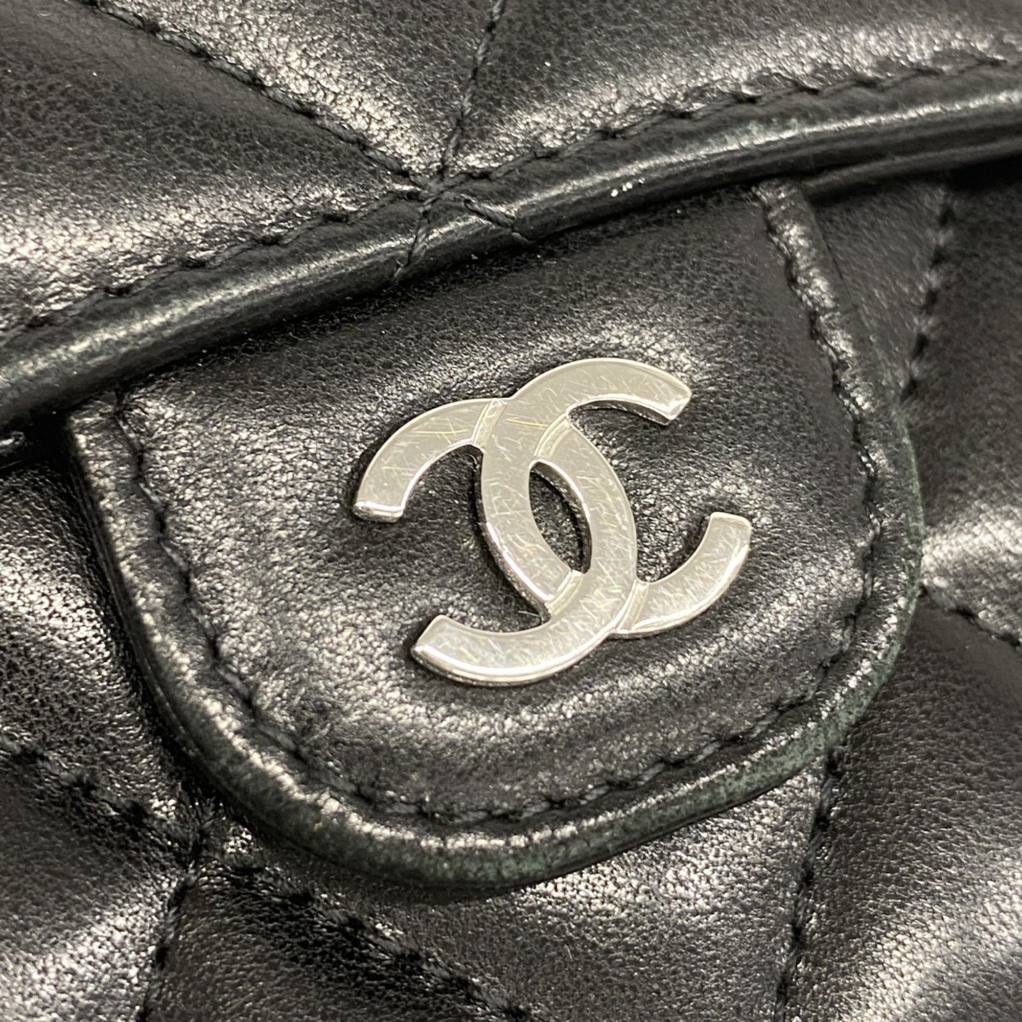 Chanel Long Wallet Matelasse Lambskin Black Women's