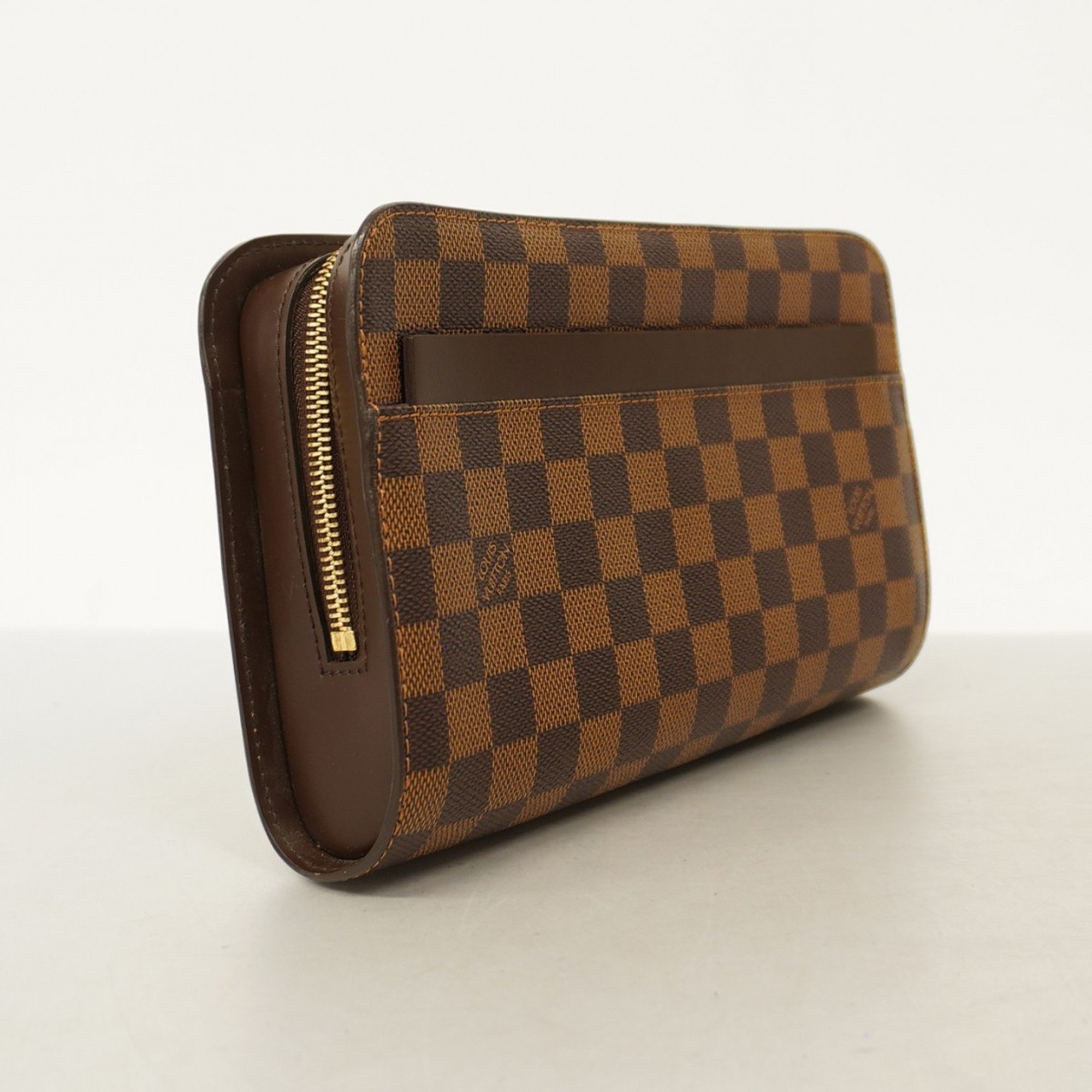 Louis Vuitton Clutch Bag Damier Saint N51993 Ebene Men's