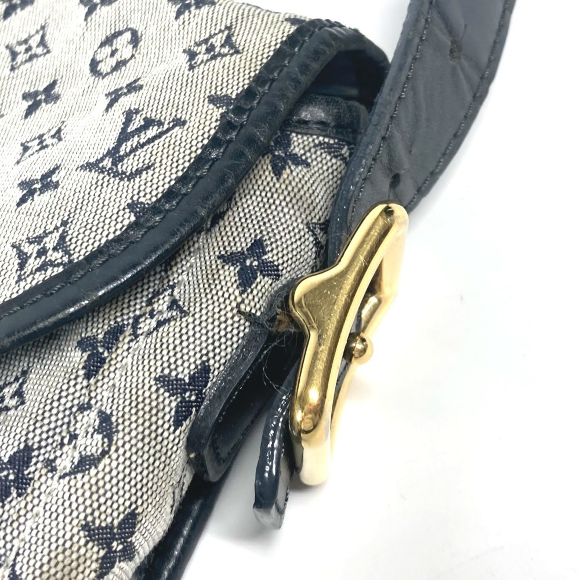 LOUIS VUITTON M92670 Monogram Belanger Shoulder Bag Canvas Women's Navy