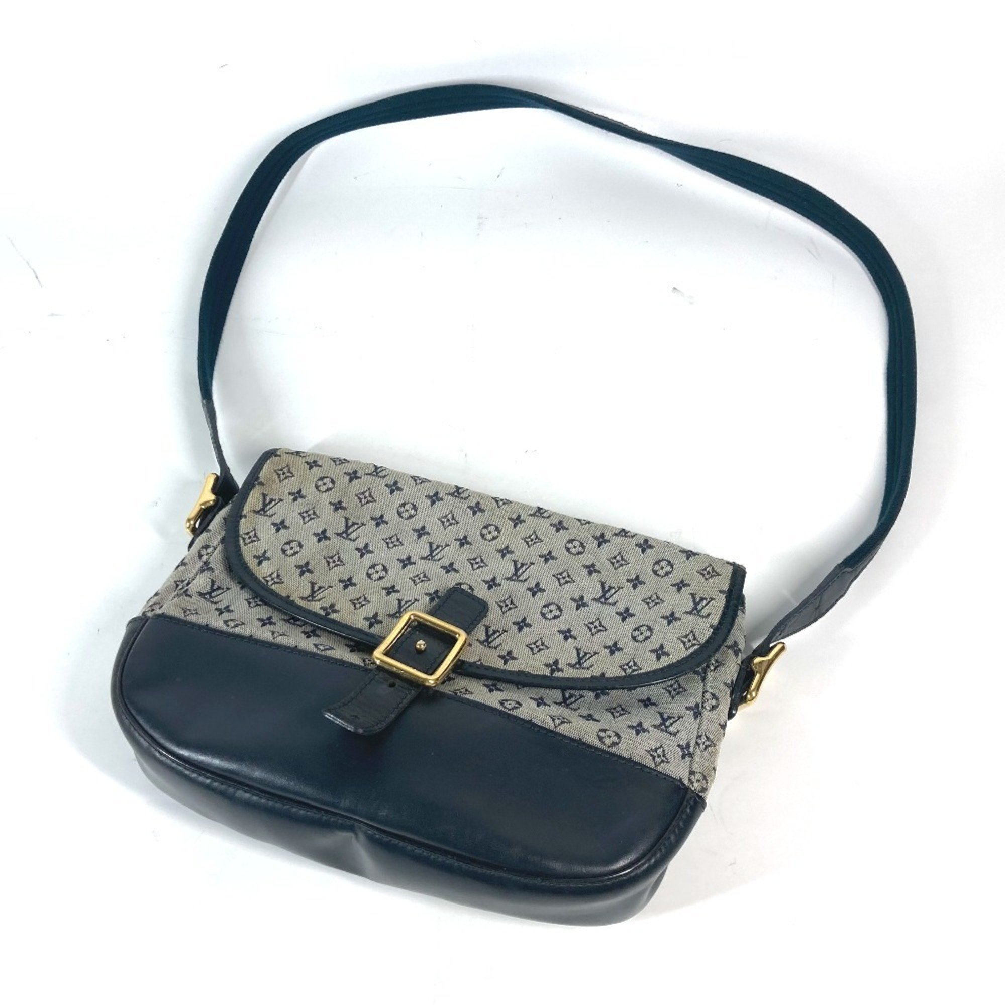 LOUIS VUITTON M92670 Monogram Belanger Shoulder Bag Canvas Women's Navy