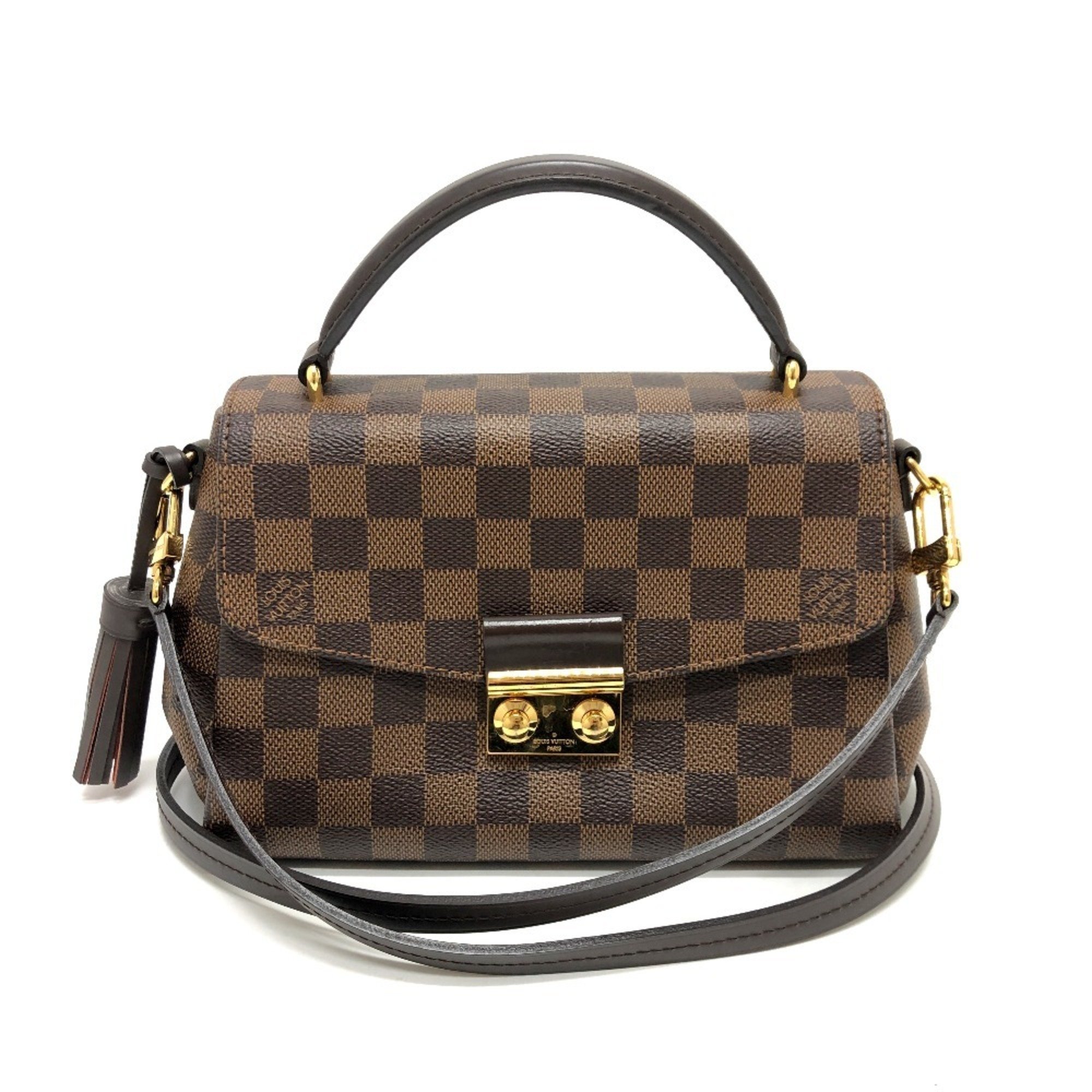 LOUIS VUITTON Louis Vuitton N53000 Damier Croisette Bag Shoulder Handbag Canvas Women's Ebene Brown