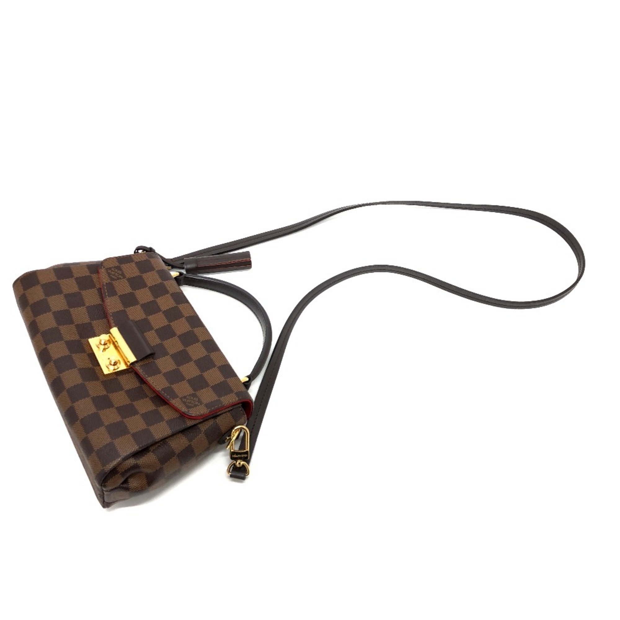 LOUIS VUITTON Louis Vuitton N53000 Damier Croisette Bag Shoulder Handbag Canvas Women's Ebene Brown