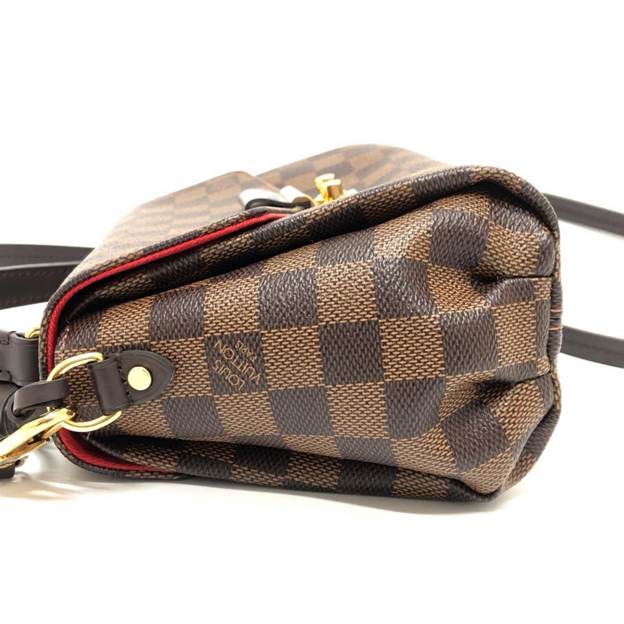 LOUIS VUITTON Louis Vuitton N53000 Damier Croisette Bag Shoulder Handbag Canvas Women's Ebene Brown