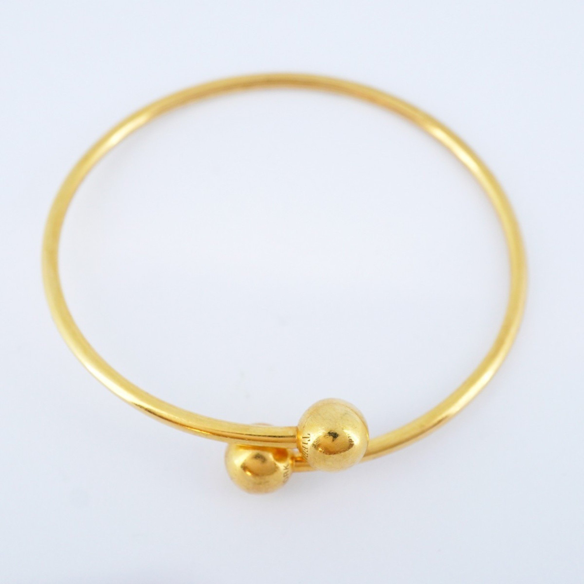 Tiffany Bangle Hardware Ball K18YG Yellow Gold Ladies