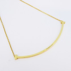 Tiffany Necklace T Smile Extra Large Diamond K18YG Yellow Gold Ladies