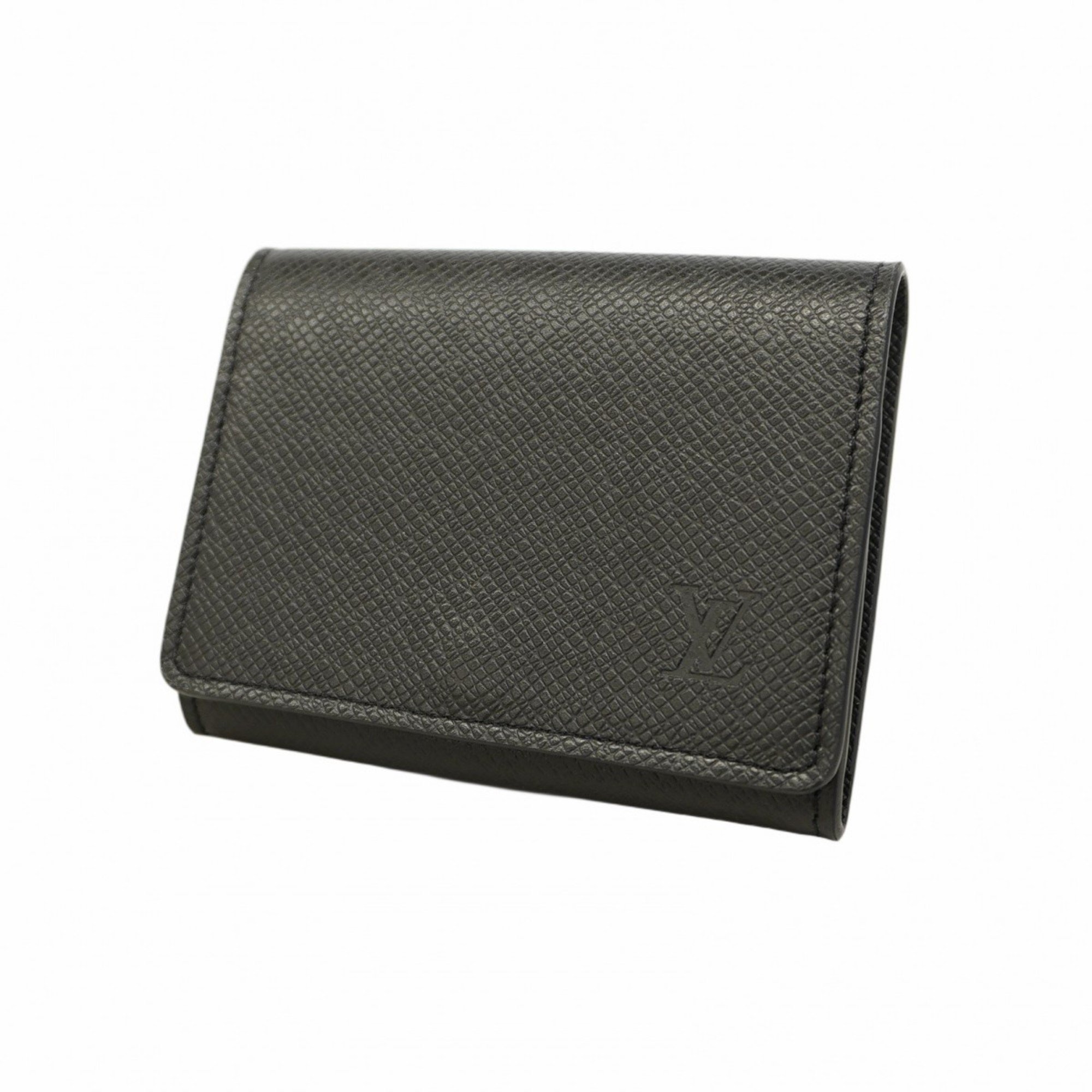 Louis Vuitton Business Card Holder Taiga Envelope Carte de Visite NM M64595 Noir Men's