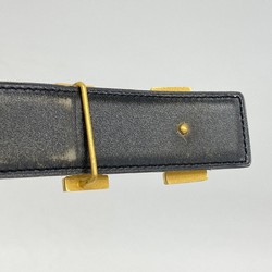 Hermes Belt Constance Cushvel Box Calf Gold Black ○Y Stamp Men Women