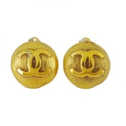 Chanel Earrings Coco Mark Circle GP Plated Gold Ladies