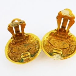 Chanel Earrings Coco Mark Circle GP Plated Gold Ladies