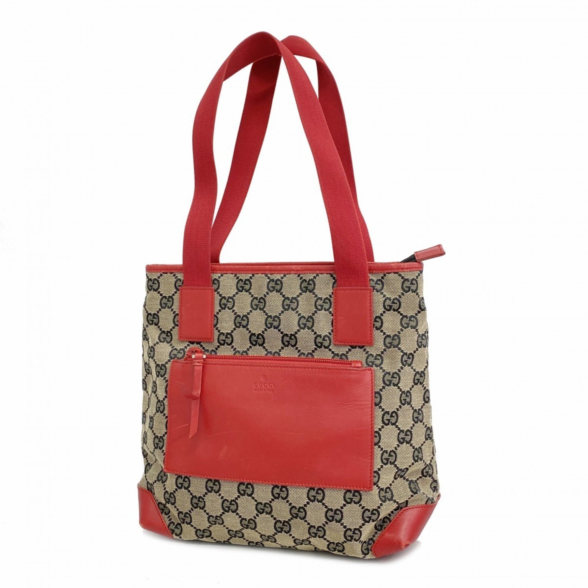 Gucci Shoulder Bag GG Canvas 019 0402 Brown Red Women's