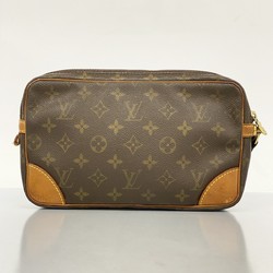 Louis Vuitton Clutch Bag Monogram Marly Dragonne M51825 Brown Men's