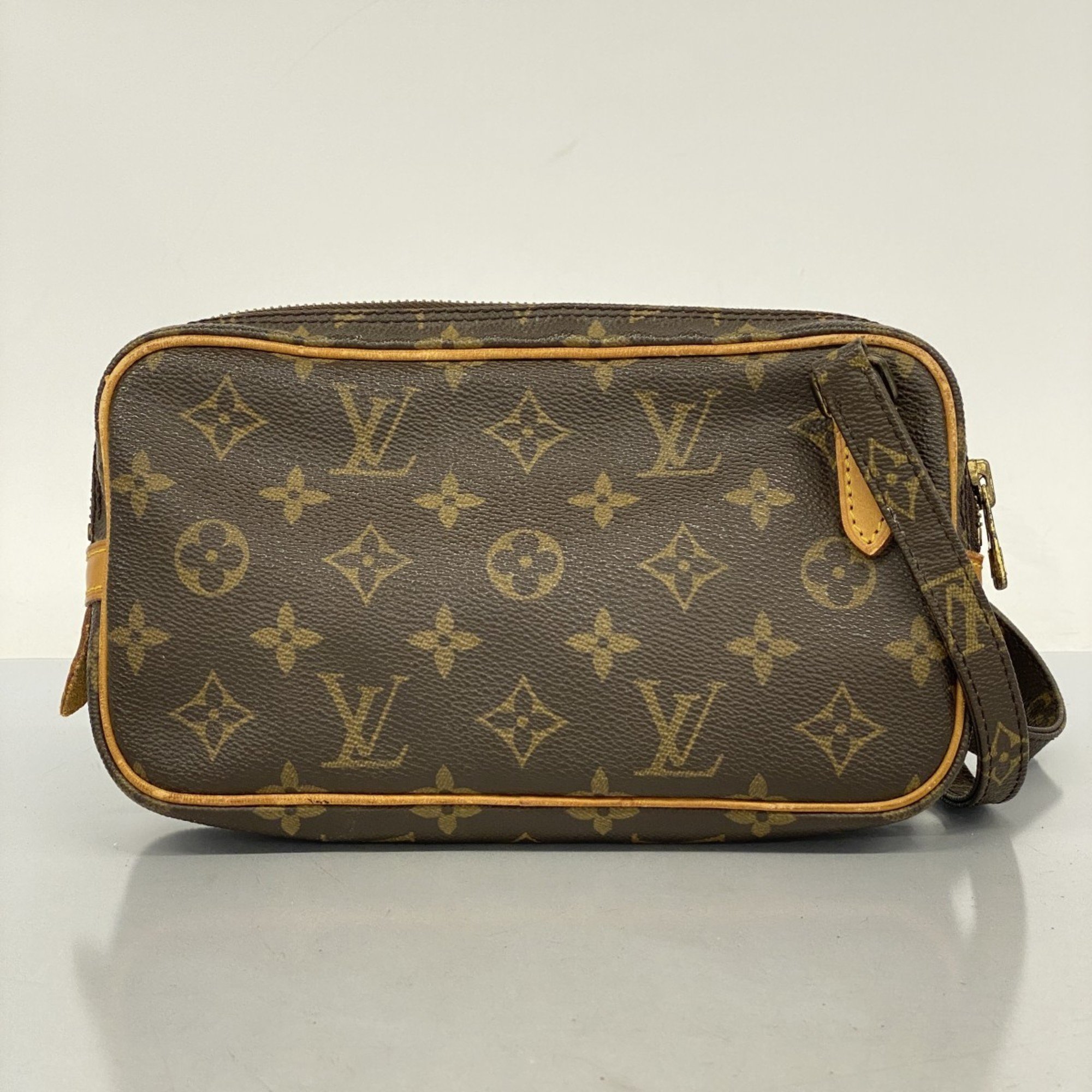 Louis Vuitton Shoulder Bag Monogram Pochette Marly Bandouliere M51828 Brown Women's