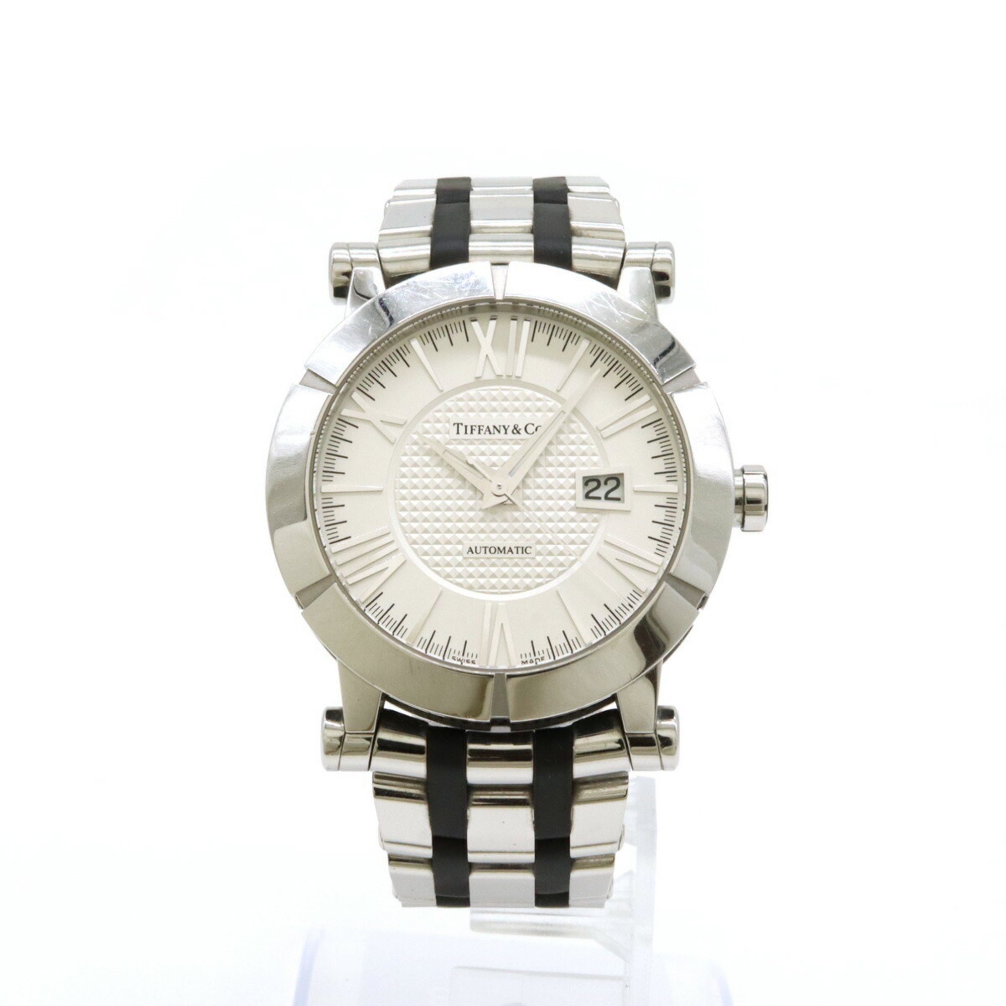 TIFFANY&Co. Tiffany Atlas Date White Dial SS Ceramic Men's Quartz Watch Z1000.70.12.A21A00A