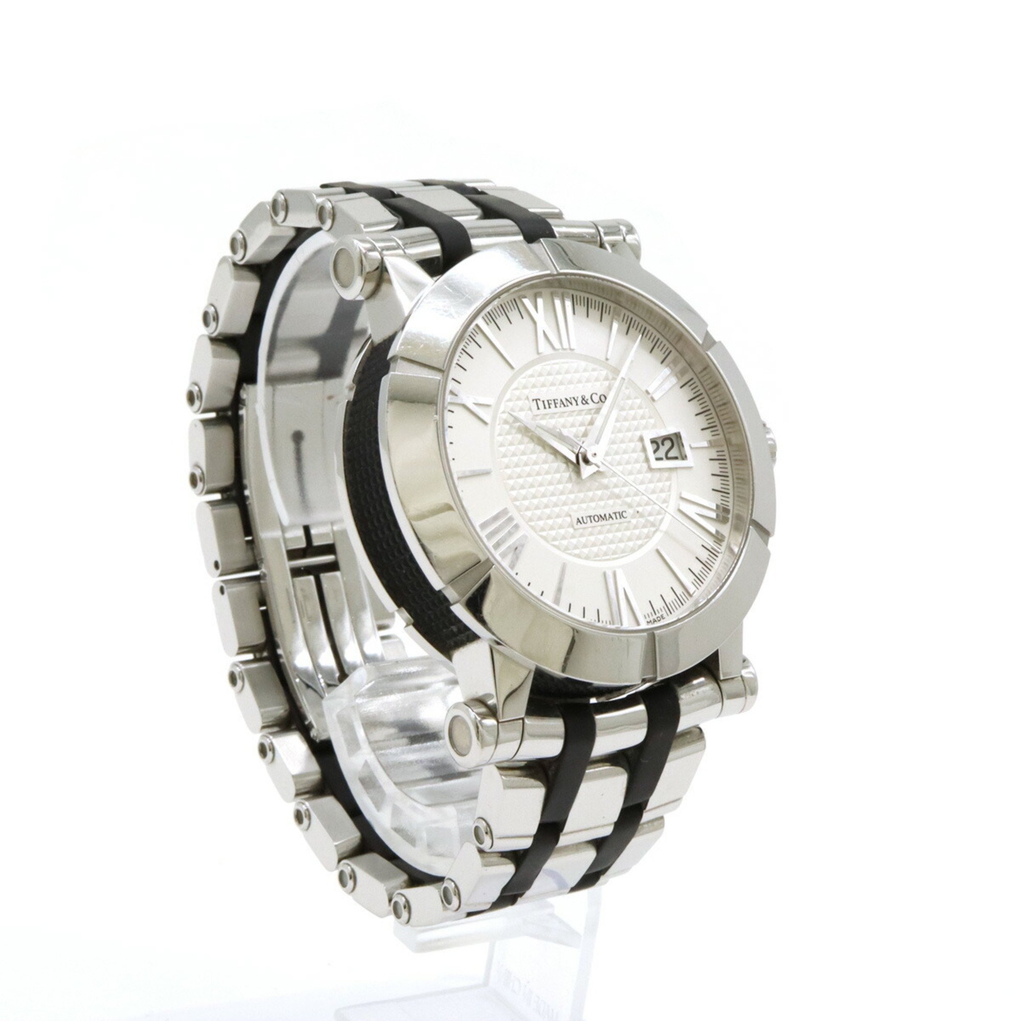 TIFFANY&Co. Tiffany Atlas Date White Dial SS Ceramic Men's Quartz Watch Z1000.70.12.A21A00A