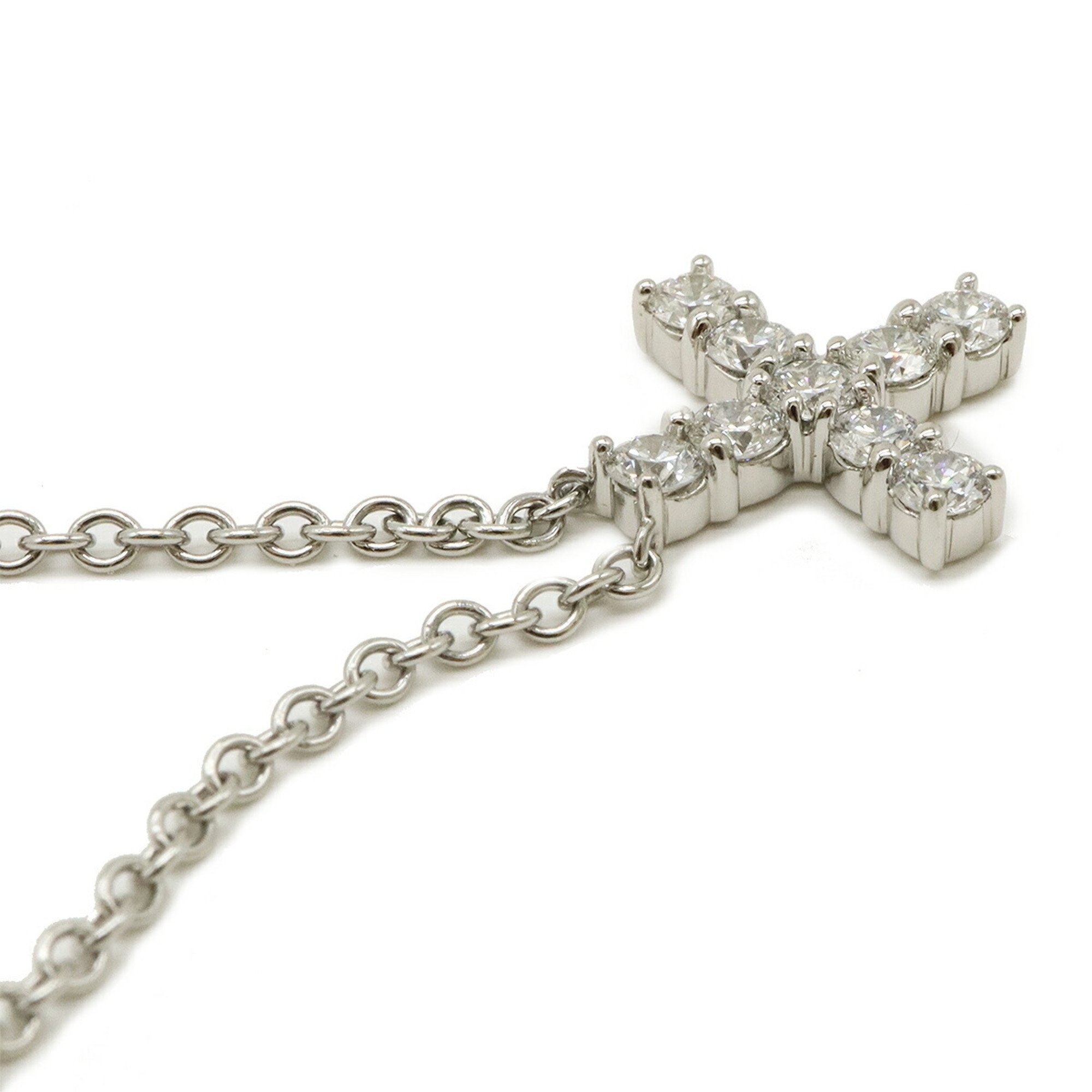 HARRY WINSTON Harry Winston Symbols Cross Pendant Necklace Pt950 Platinum Diamond