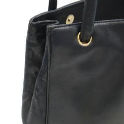 CHANEL Coco Mark Tote Bag Shoulder Leather Black