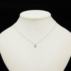 TIFFANY&Co. Tiffany Metro Piece Diamond Necklace Pendant Circle Round K18WG 750WG White Gold