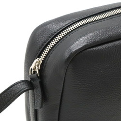 BALENCIAGA Everyday Camera Bag Shoulder Pochette Leather Black White 679267