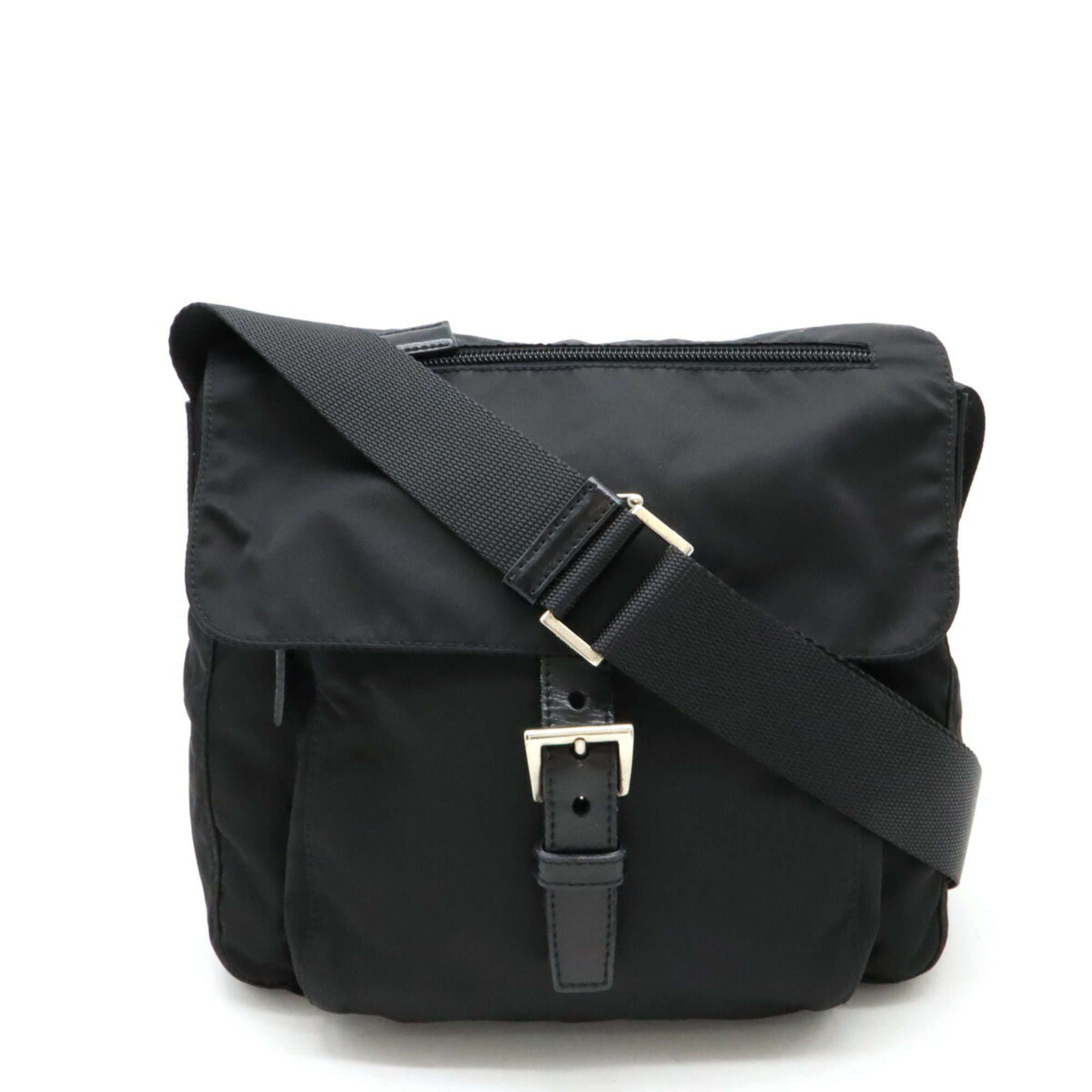 PRADA Prada Shoulder Bag Nylon Leather NERO Black BT8994