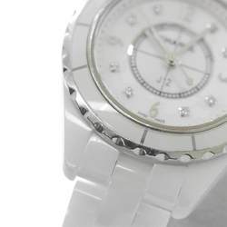 Chanel CHANEL J12 29mm H2570 Ladies Watch 8P Diamond White Shell Ceramic Quartz