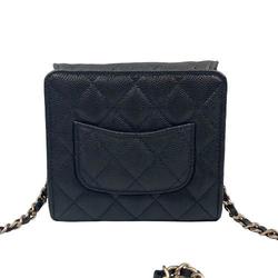 CHANEL Chain Wallet Caviar Skin 22-23AW Champagne