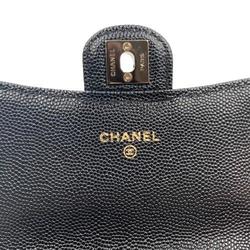 CHANEL Chain Wallet Caviar Skin 22-23AW Champagne