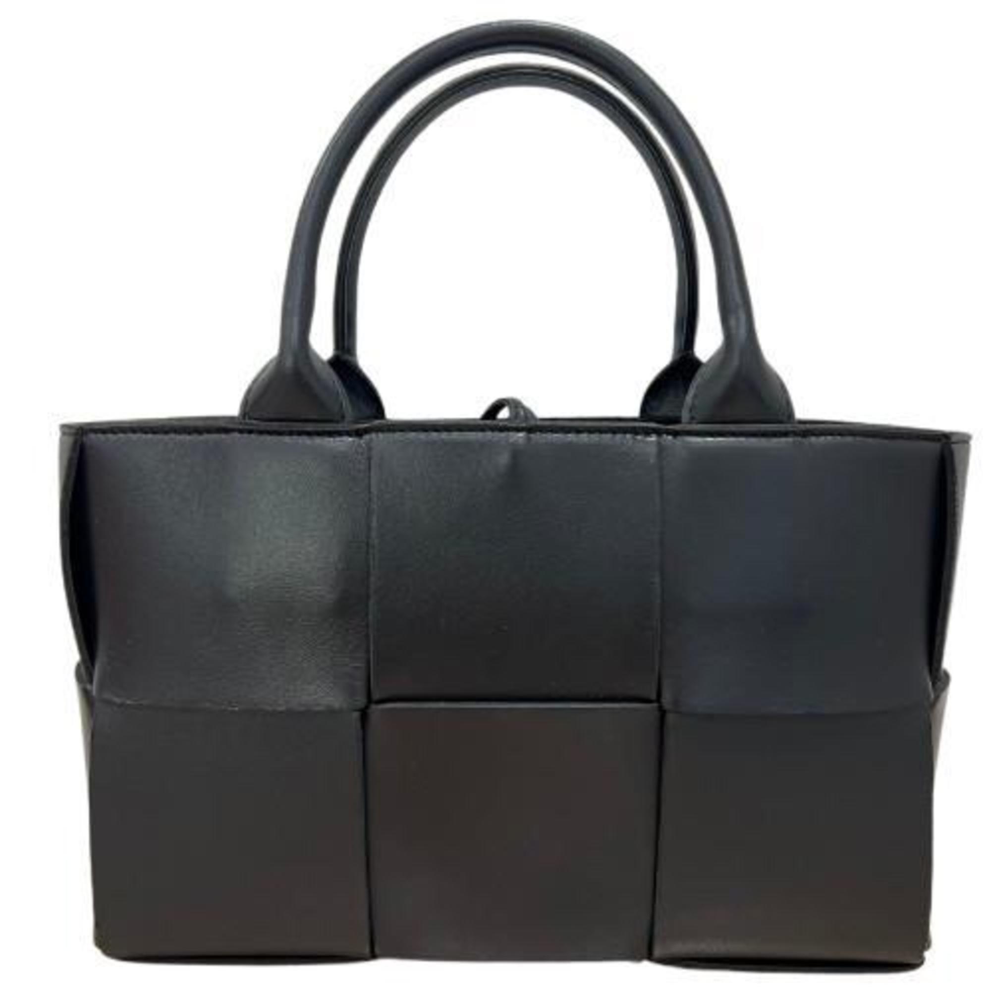 BOTTEGA VENETA 709337 Intrecciato Arcoto Tote Black Handbag for Men and Women