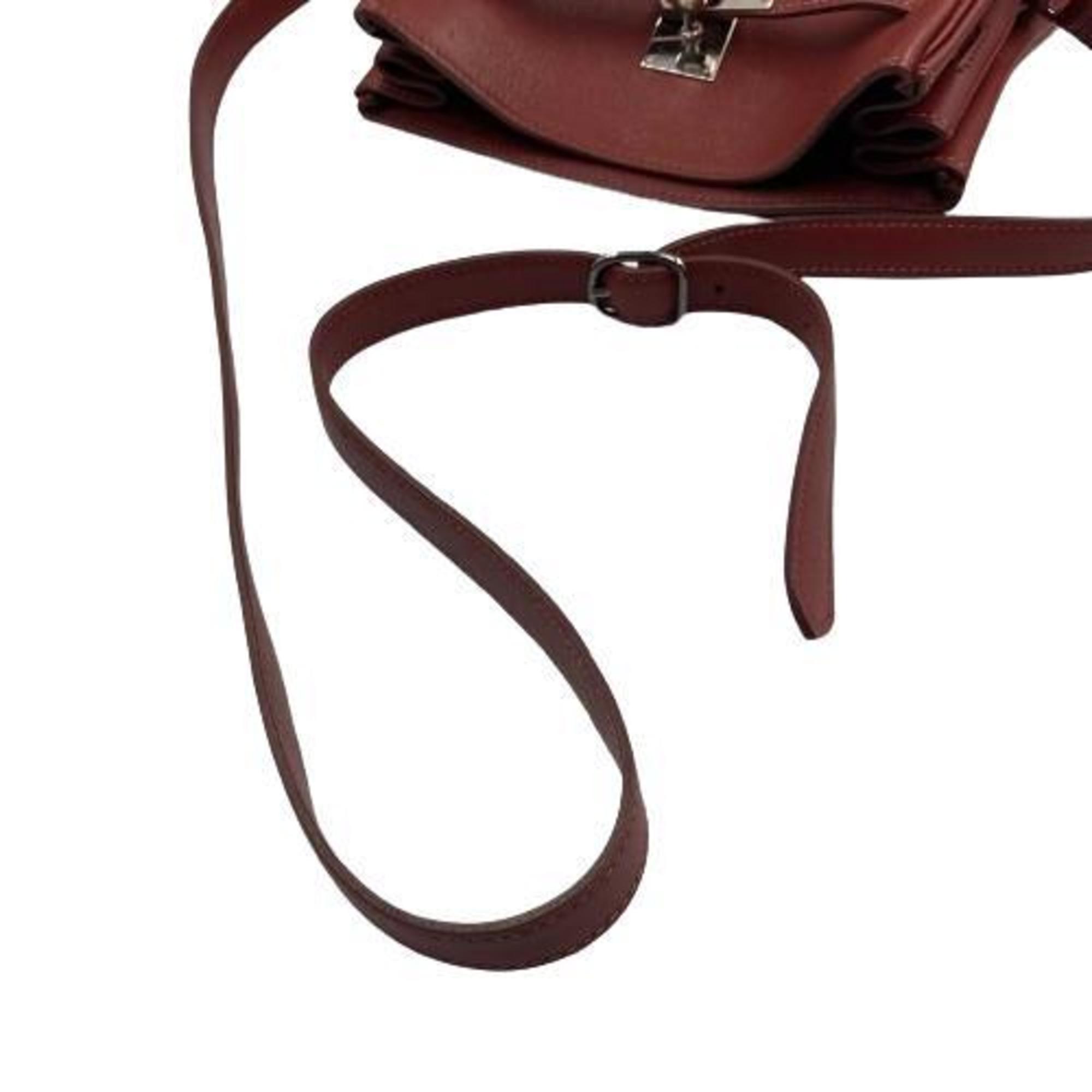 HERMES Kelly Sport MM Bordeaux □D stamp