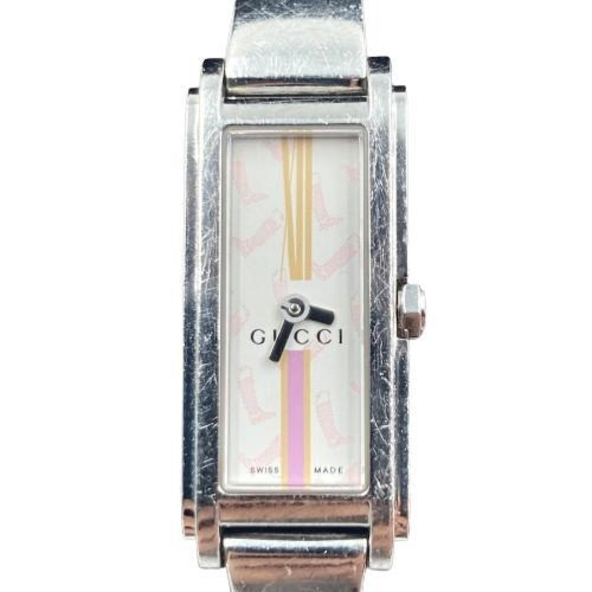 GUCCI 109 Bangle Watch Quartz Silver