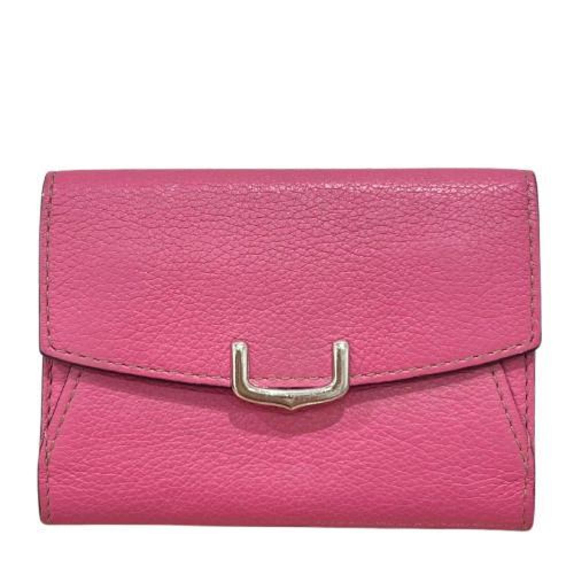 Cartier C de Business Card Holder/Card Case Pink Women's