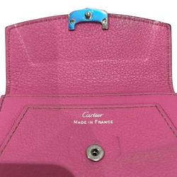 Cartier C de Business Card Holder/Card Case Pink Women's