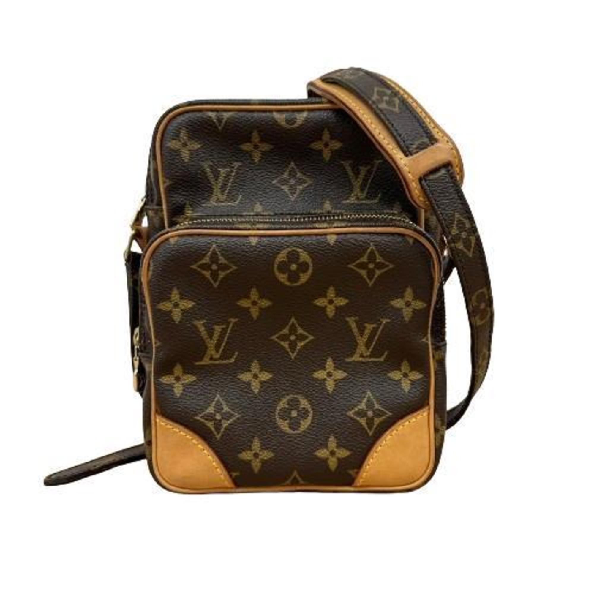 Louis Vuitton M45236 Monogram Amazon Shoulder Bag for Women, Brown