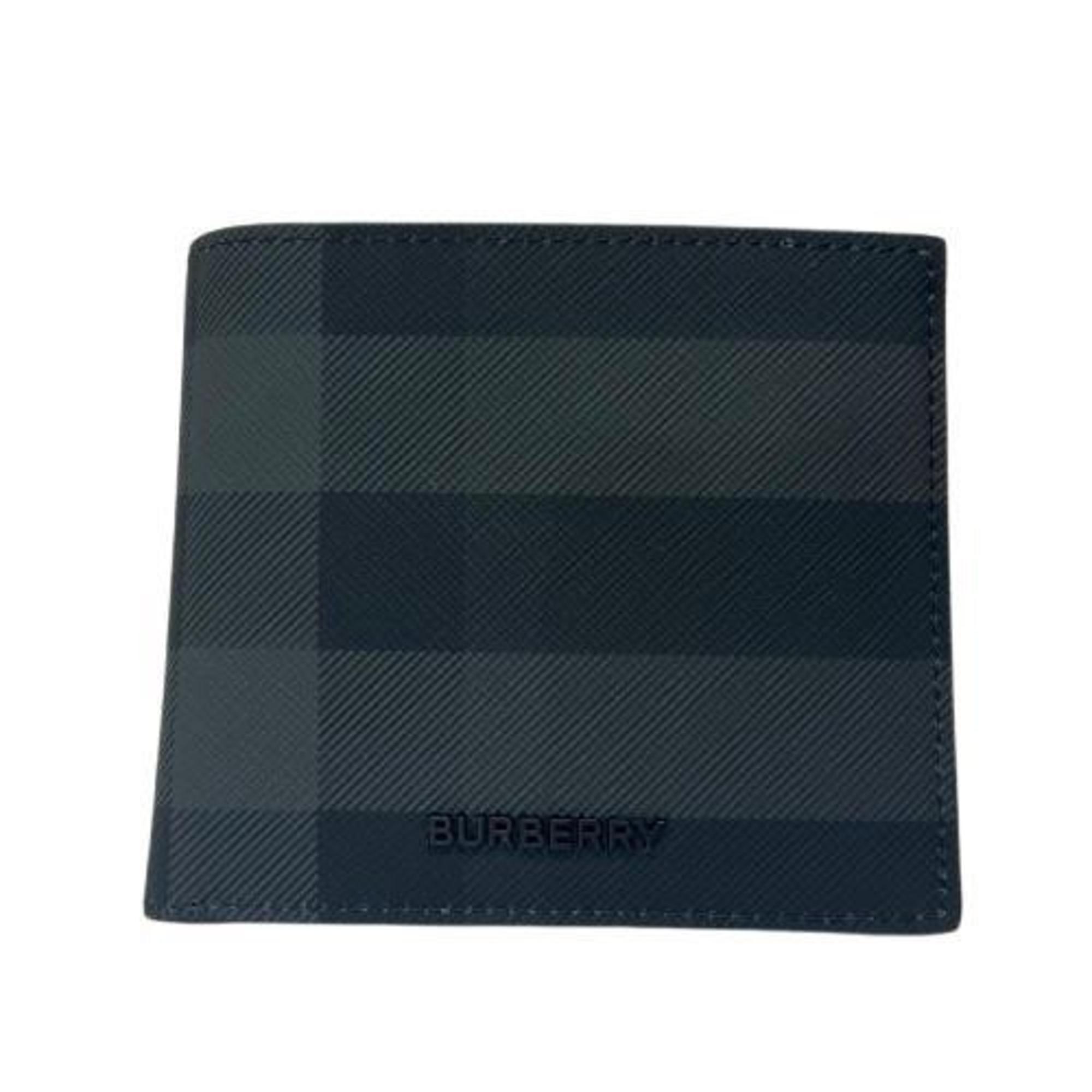 Burberry 8070201 Wallet Bi-fold Black Charcoal Grey Men's