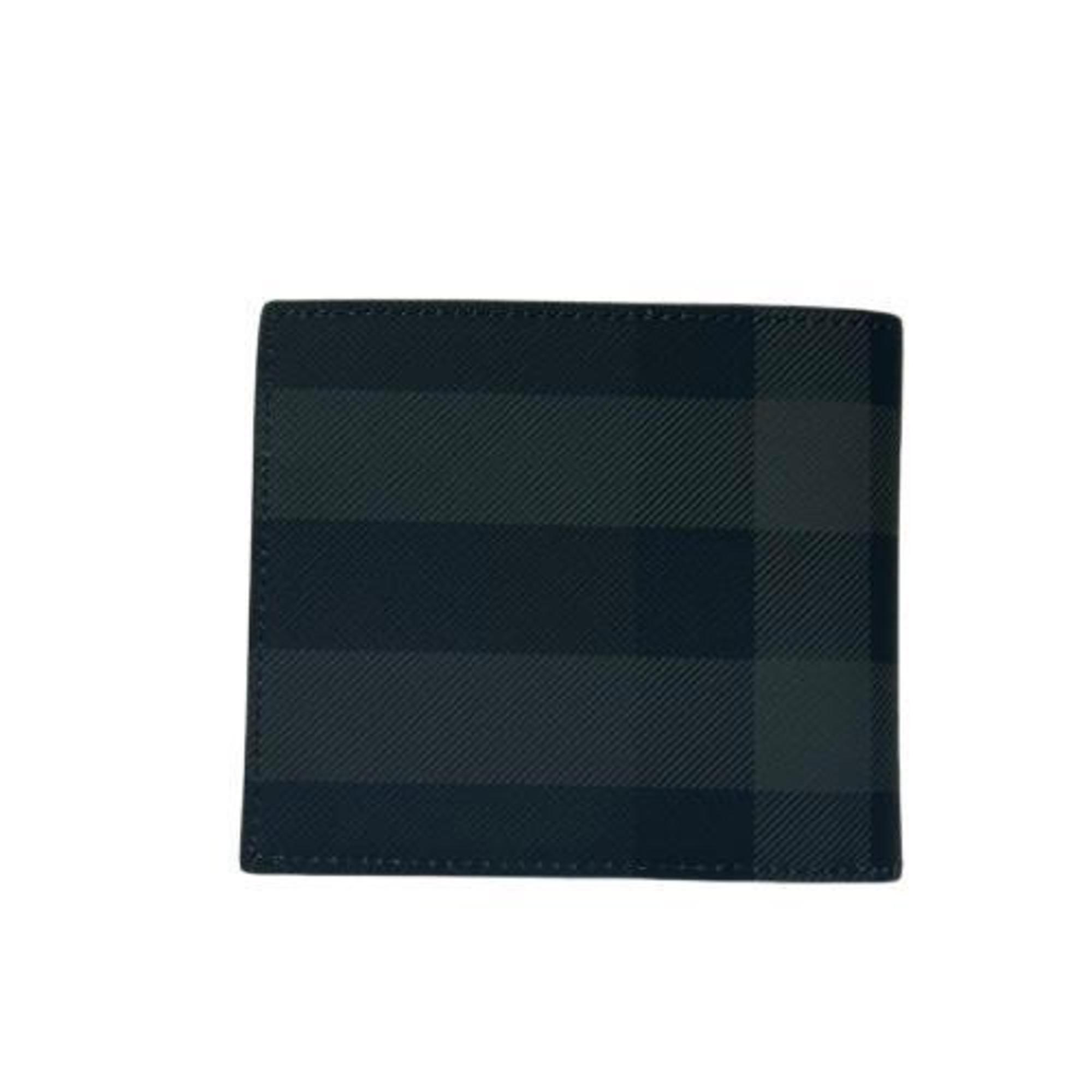 Burberry 8070201 Wallet Bi-fold Black Charcoal Grey Men's