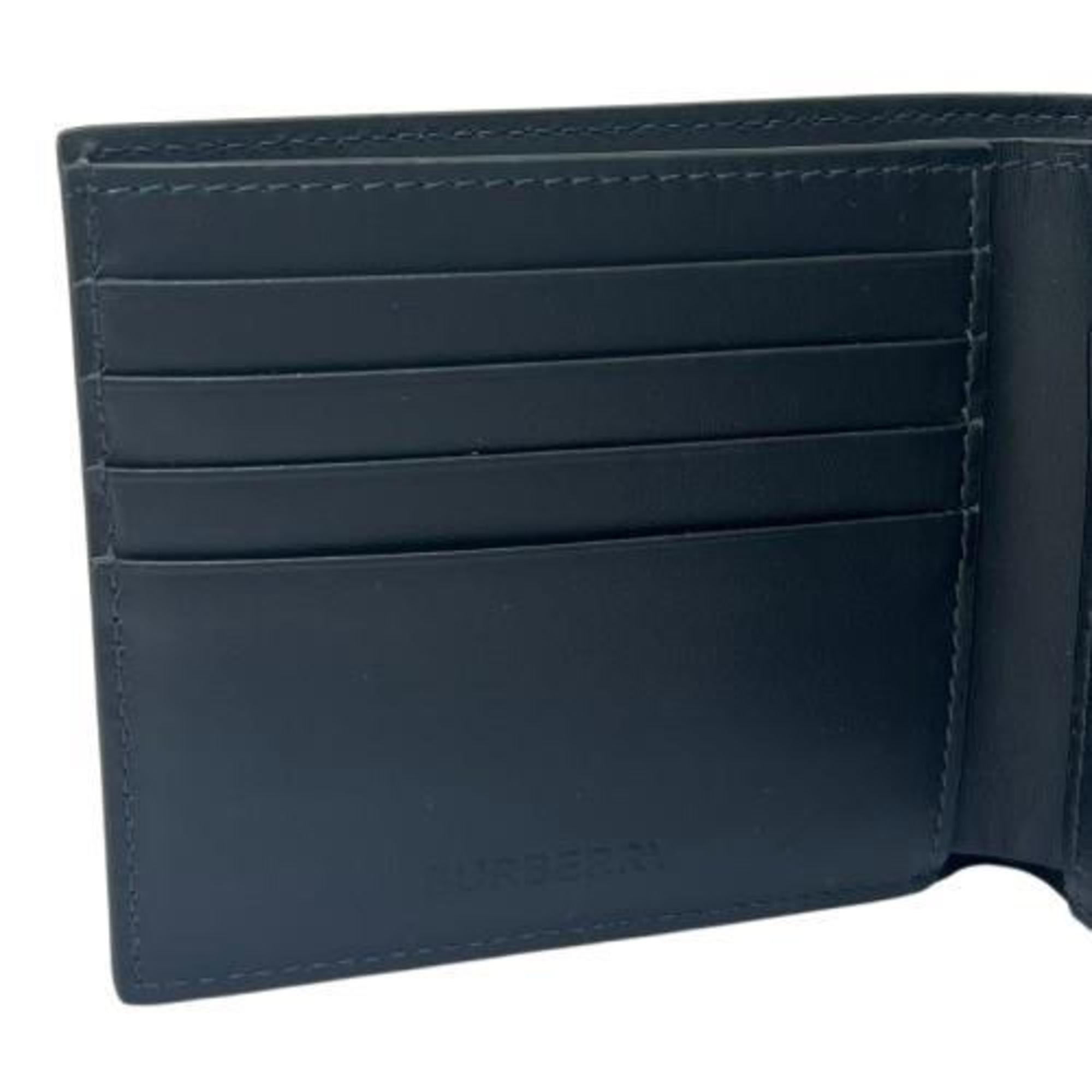 Burberry 8070201 Wallet Bi-fold Black Charcoal Grey Men's