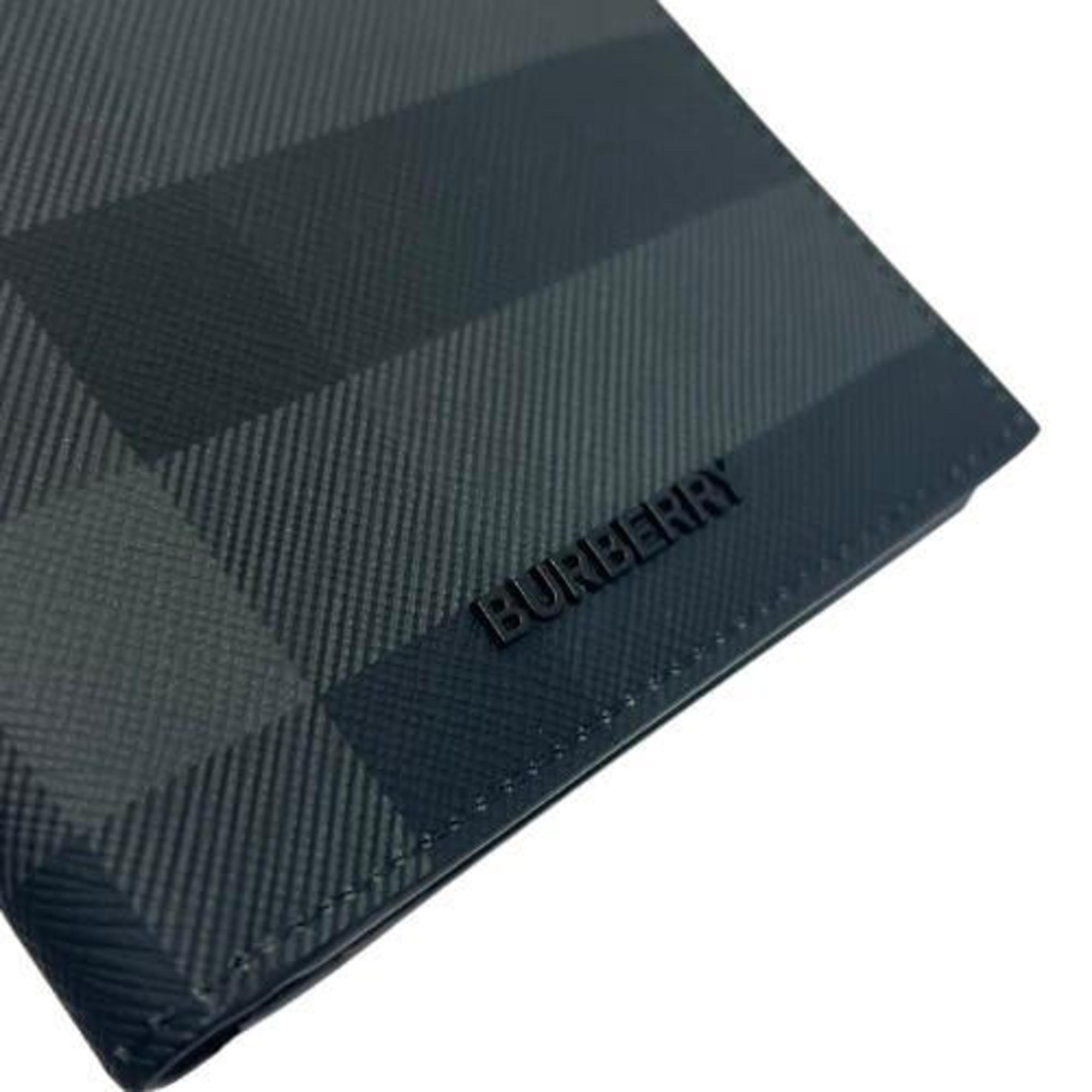 Burberry 8070201 Wallet Bi-fold Black Charcoal Grey Men's