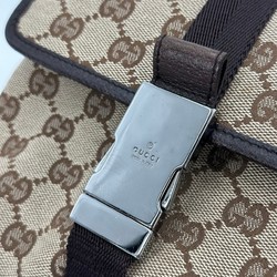 GUCCI 131236 Waist Bag Body GG Canvas Brown