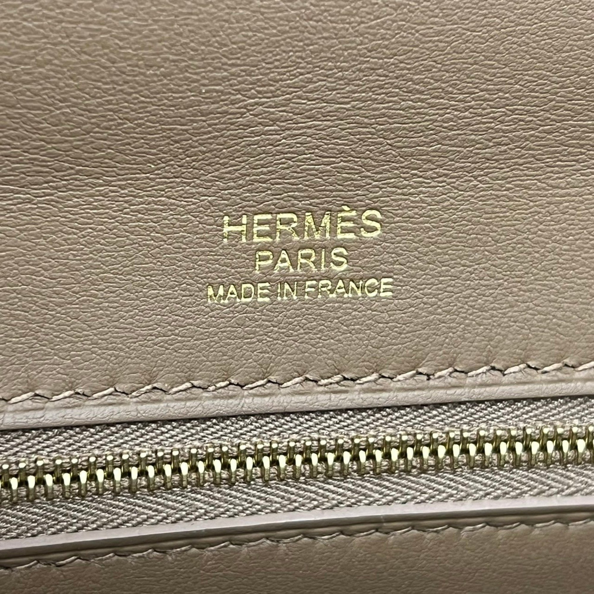 HERMES Hermes Van Quatre 29 Togo Etoupe B stamp 23 year old beige tote bag for women