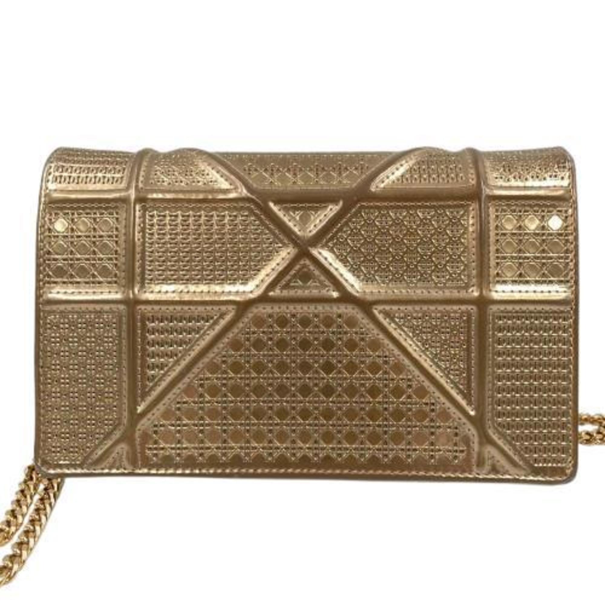 CHRISTIAN DIOR Dior Diorama Shoulder Bag Gold