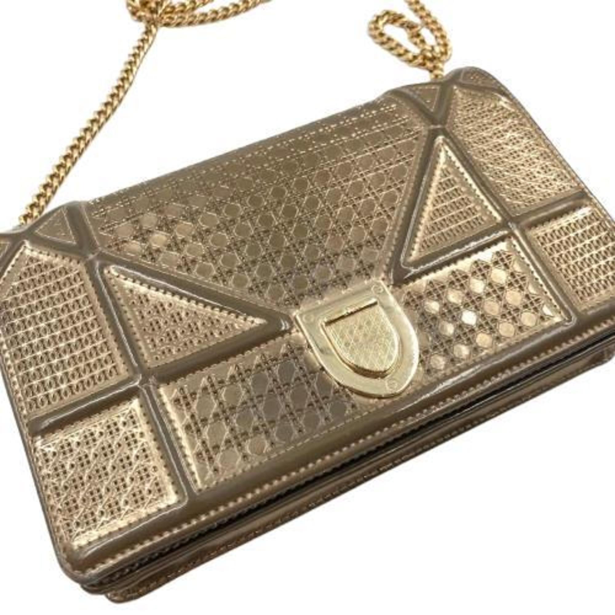 CHRISTIAN DIOR Dior Diorama Shoulder Bag Gold