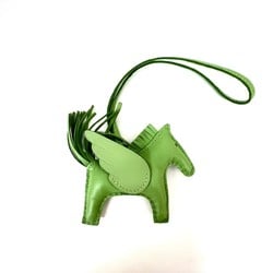 HERMES Rodeo PM Pegasus B engraved Vert Cricket Charm Green Women's