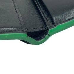 BOTTEGA VENETA Bottega Veneta Maxi Intrecciato Cassette Bi-fold Wallet Black Green Men's Women's