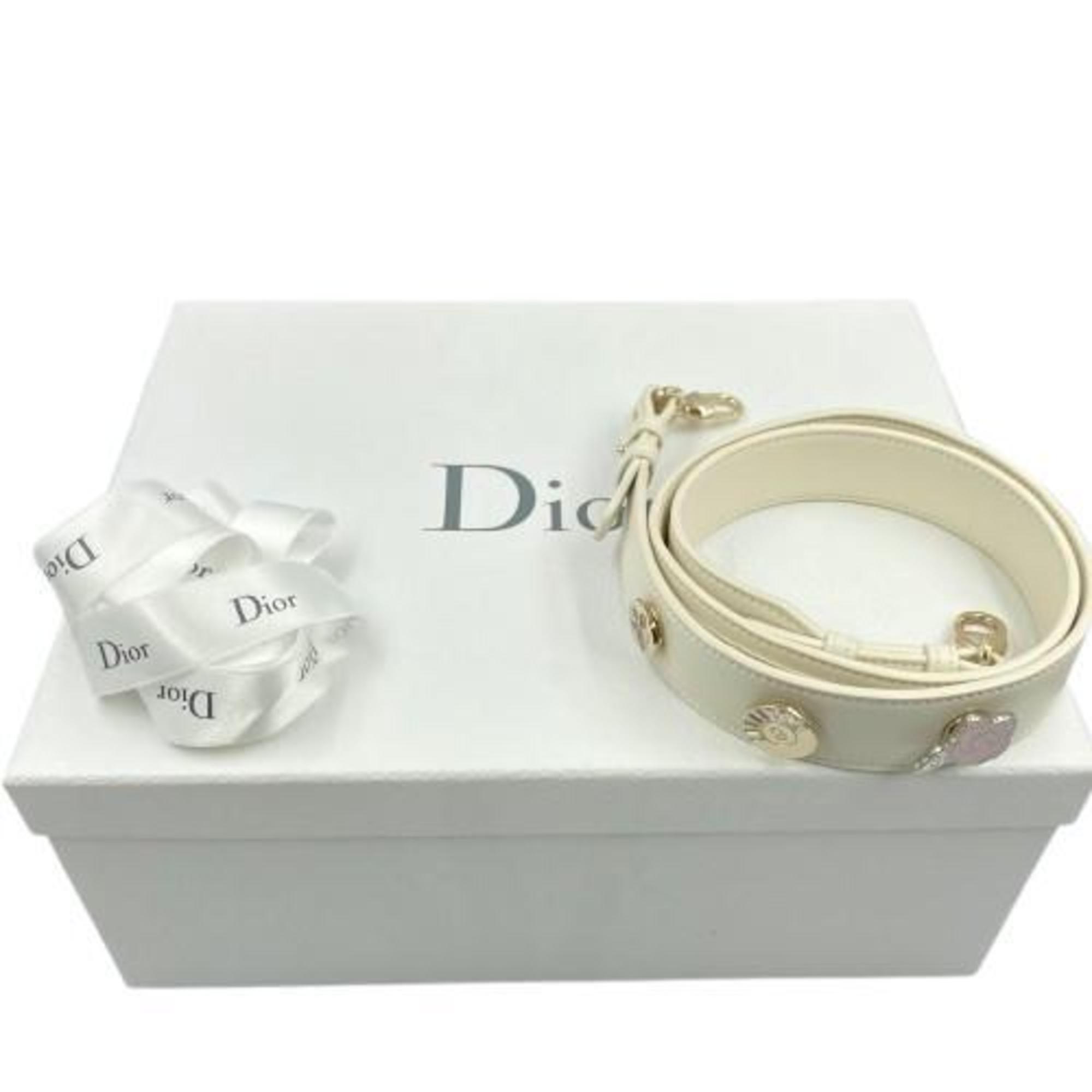 CHRISTIAN DIOR Lady Dior Cannage Small White with Scarf