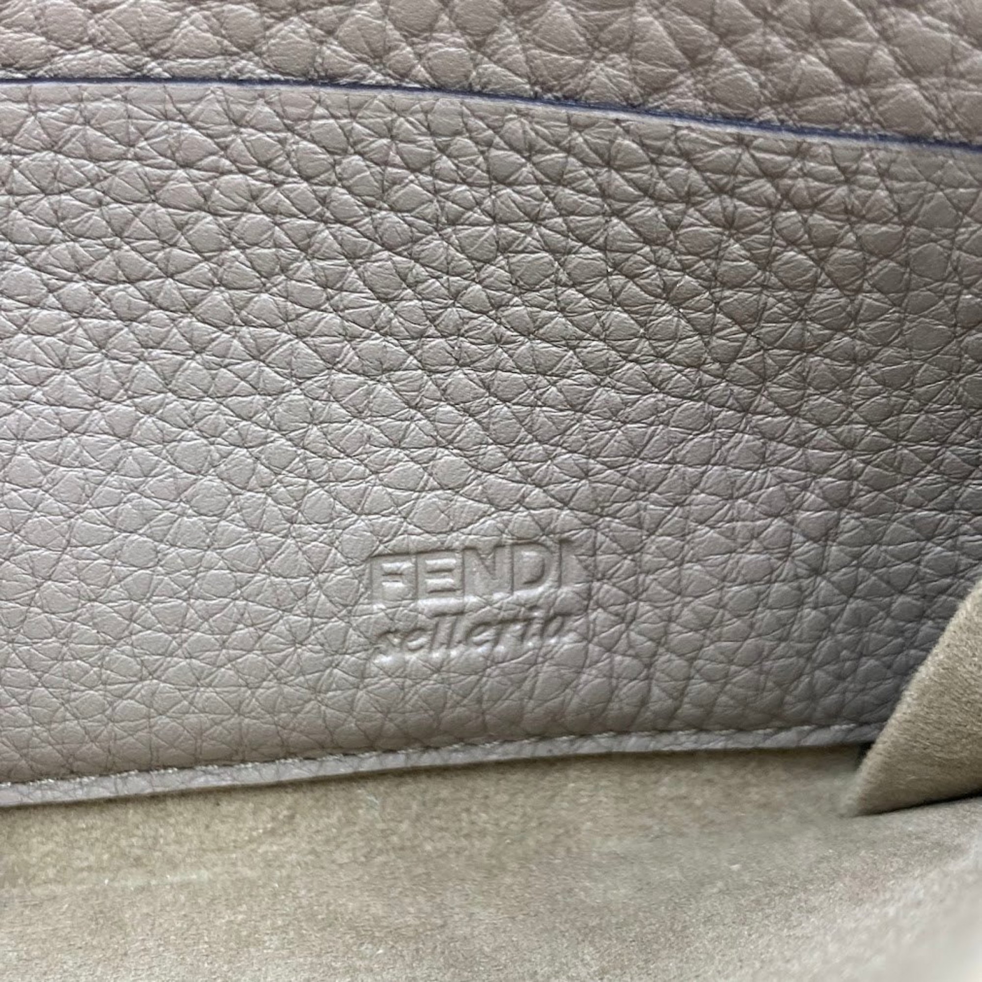 FENDI Selleria Long Wallet Round Beige