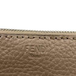 FENDI Selleria Long Wallet Round Beige