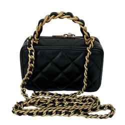 CHANEL Chanel Matelasse AP3318 22A Chain Bag Black Women's