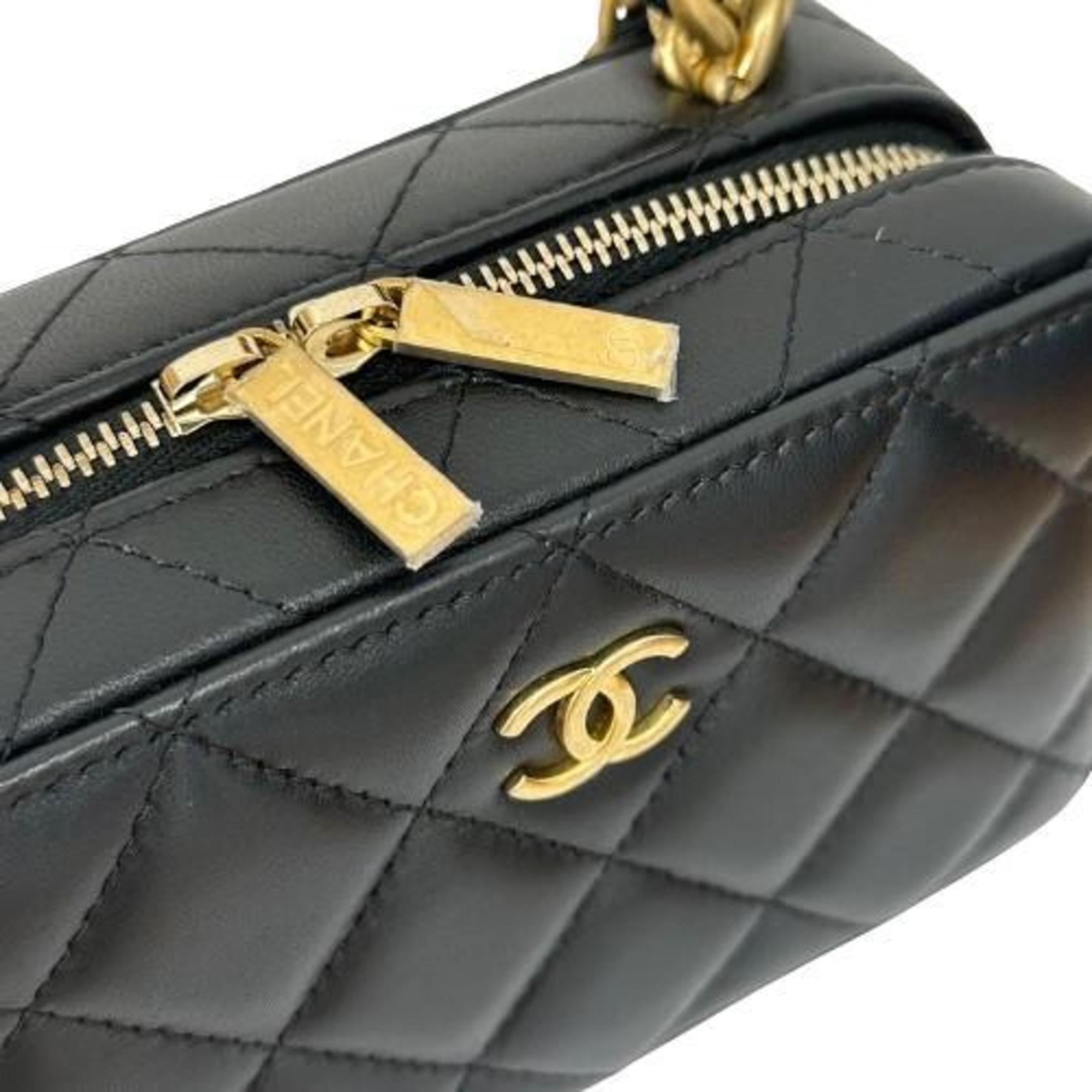 CHANEL Chanel Matelasse AP3318 22A Chain Bag Black Women's